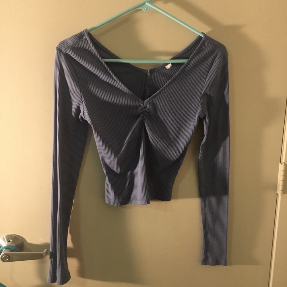 Blue Cropped Longsleeve